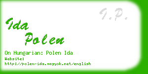 ida polen business card